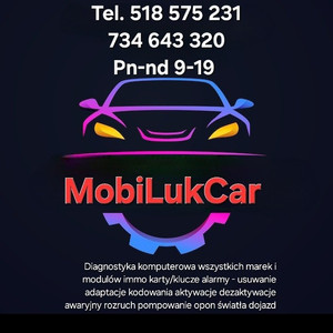 MobiLukCar Mobilna Elektromechanika aut immo, alarmy pn-nd